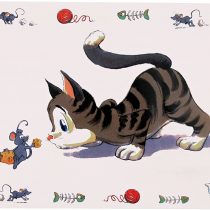 Trixie Comic Cat Print Place Mat, 44 x 28 cm