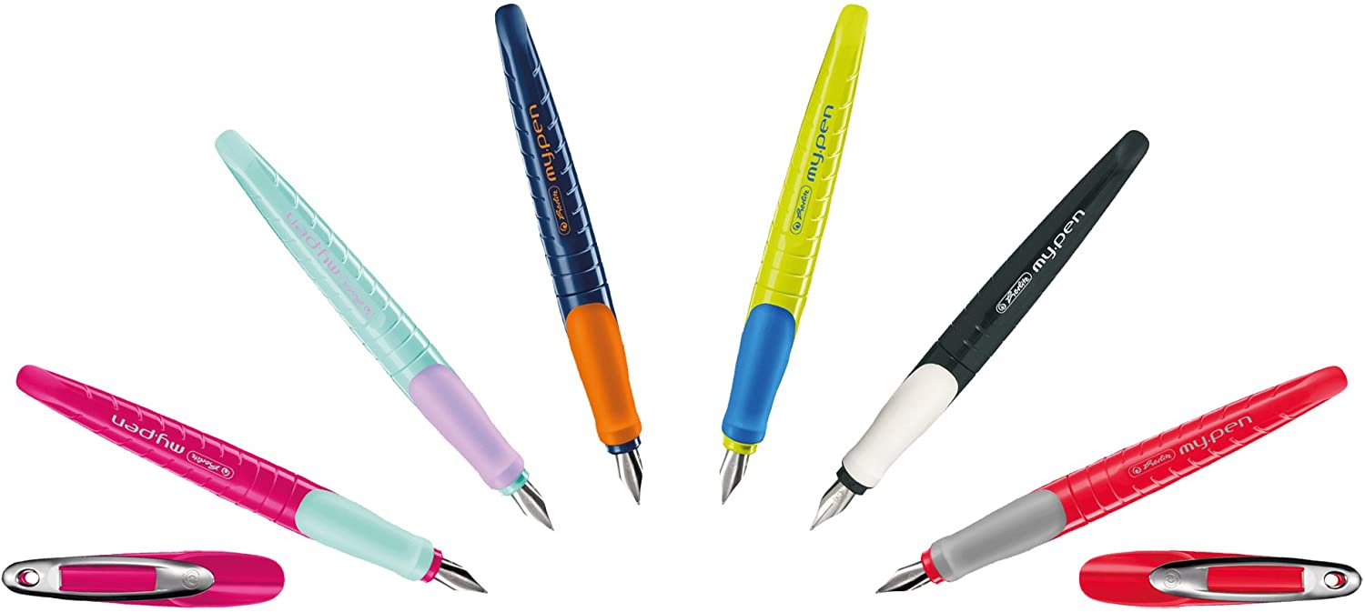 My.Pen Fountain Pens Large Assorted Colours, multicolored