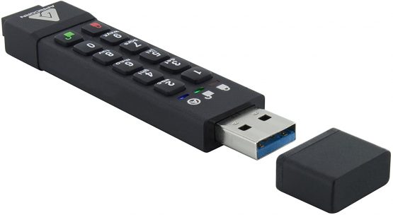 Apricorn Aegis Secure Key 3Z 64GB 256-bit AES XTS Hardware Encrypted FIPS 140-2 Level 3 Validated Secure USB 3.0 Flash Drive (ASK3Z-64GB), black - Image 2