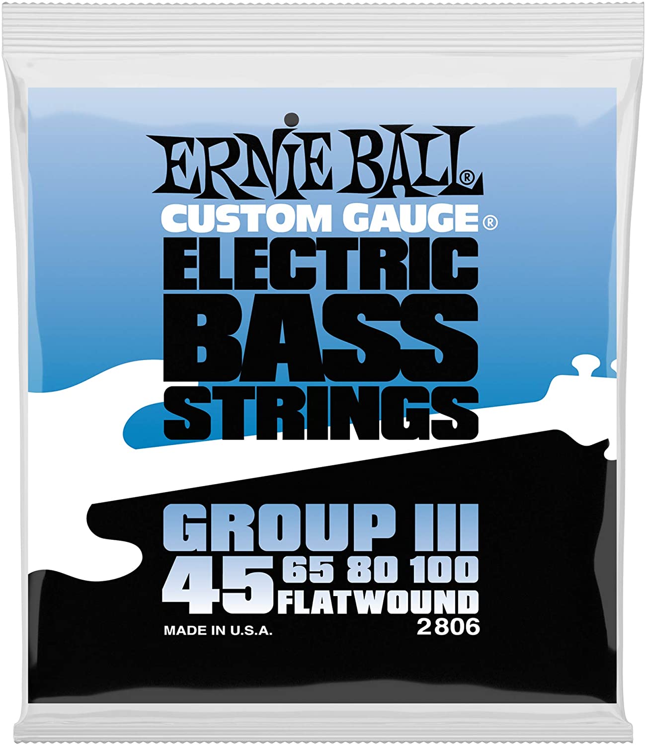 Ernie Ball Flatwound Group III Electric Bass Strings - 45-100 Gauge, Group 3 (45-100)