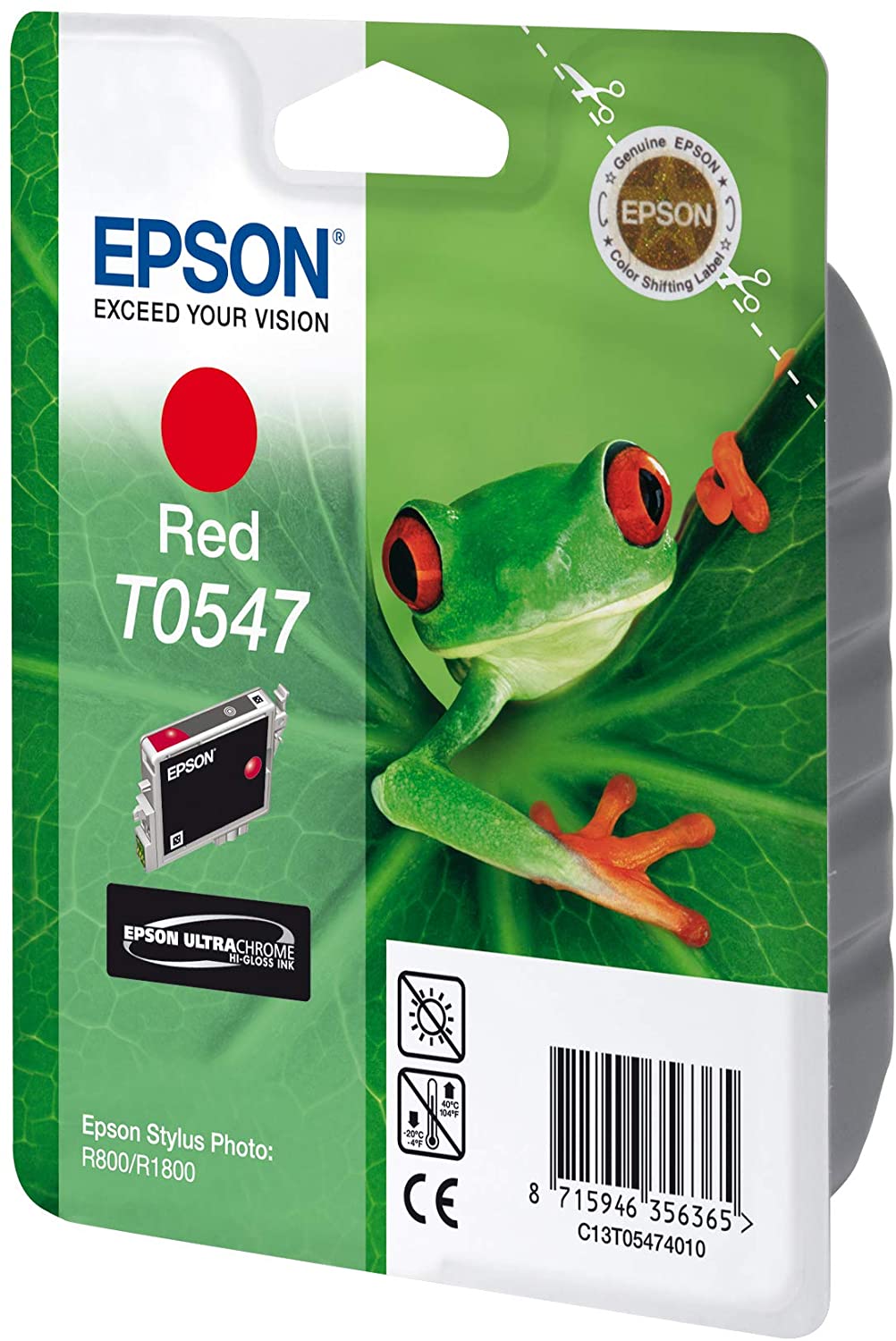 Epson Original Ink Cartridge T0547, Red, Genuine, 1 - Image 2