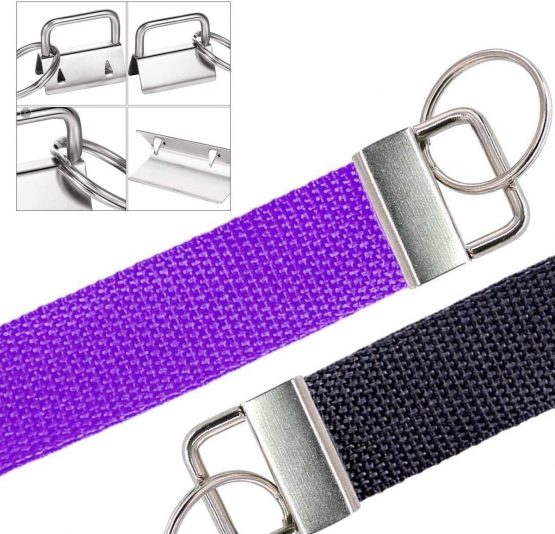 50 Sets - Key Fob Hardware Wristlet Set Wrist Key Chain Wristlet Sets with Split Rings Key Rings- 1 Inch Wide (1 Inch) - Image 3