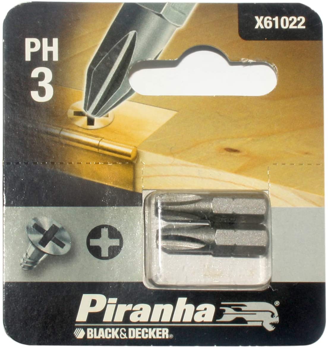 Piranha X61022-XJ PH3 25mm Bit Screwdriver (2 Pieces), Ph3 x25mm