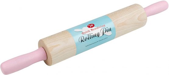 Tala FSC Certified Beechwood Revolving Rolling Pin Assorted Colours 44cm - Image 3