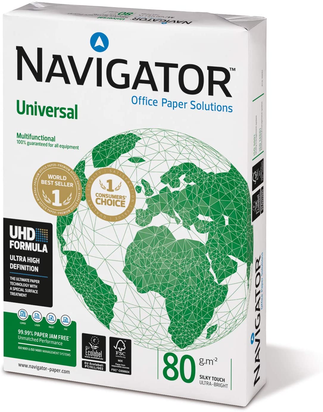 NAVIGATOR UNIVERSAL, 80 g/qm, DIN A4 Copier Paper, White, 1x Ream (500 Sheets) - Image 3