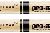 ProMark PW5BW Drum Sticks - 5B Drumsticks - Drum Sticks Set - Japanese Shira Kashi - White Oak Wood Tip Drumsticks - Consistent Weight and Pitch - 1 Pair