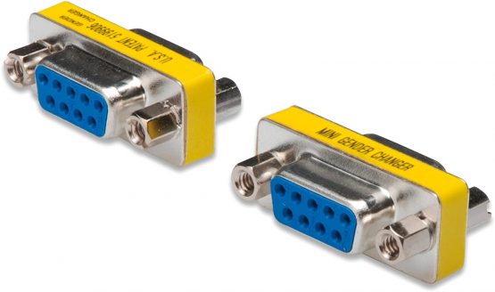 DIGITUS D-Sub 9 Gender Changer - Adapter - 9-pin female to female connector - RS-232 - RS-485 - TTL - metal housing