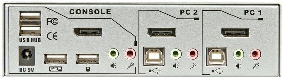 LINDY 39304 2 Port KVM Switch Pro USB 2.0, DisplayPort 1.2 with TTU, Silver - Image 2