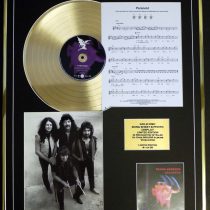 BLACK SABBATH/CD GOLD DISC, SONG SHEET & PHOTO DISPLAY/LTD. EDITION/COA/ALBUM PARANOID/SONG SHEET, PARANOID