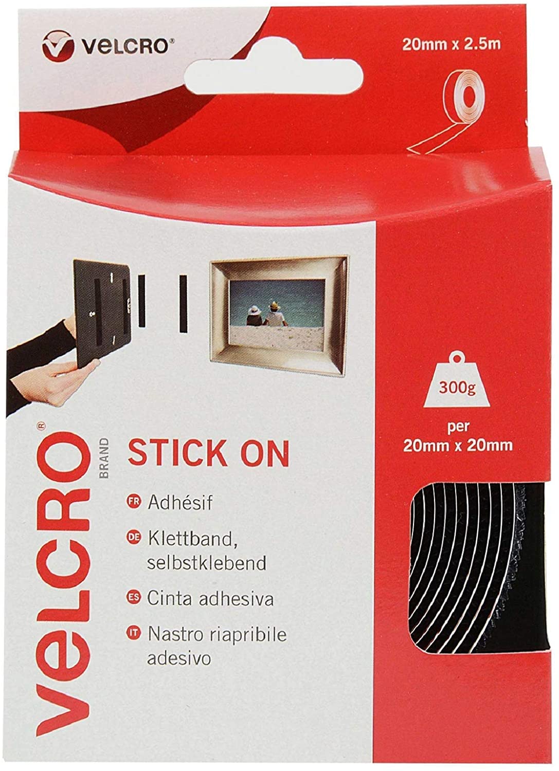 VELCRO Brand Stick On Black