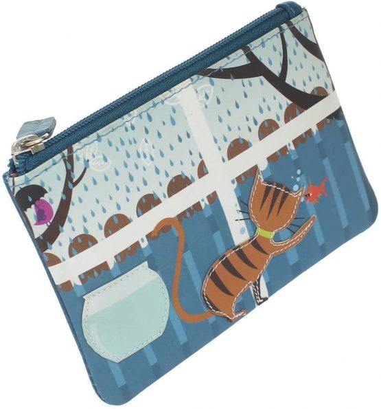 Mala Leather Applique and Printed Leather Coin Purse 4115_11 Cat in Window - Image 2