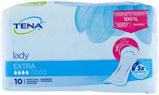 TENA Lady Extra Towels - 6 x Packs of 10 ( 60 Towels )