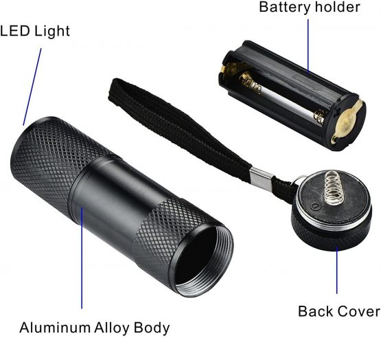 LEAGY 6 Pack UV Ultra Violet Blacklight 9 LED Flashlight Torch Light Outdoors Etc - Image 4