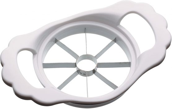 KitchenCraft Apple Corer and Slicer, Stainless Steel/Plastic, White, 11 cm