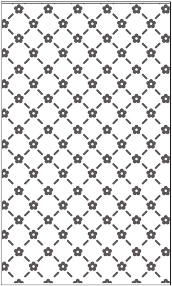 Vaessen Creative Mini Embossing Folder, Floral Lattice, for Adding Texture and Dimension to Scrapbook Pages, Cards and Other Papercraft Projects, 3 x 5 inches