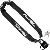 Master Lock Bike Chain Lock with Padlock [Key] [90 cm Chain] 8390EURDPRO - Ideal for Bike, Electric Bike, Mountain Bike, Road Bike, Folding Bike