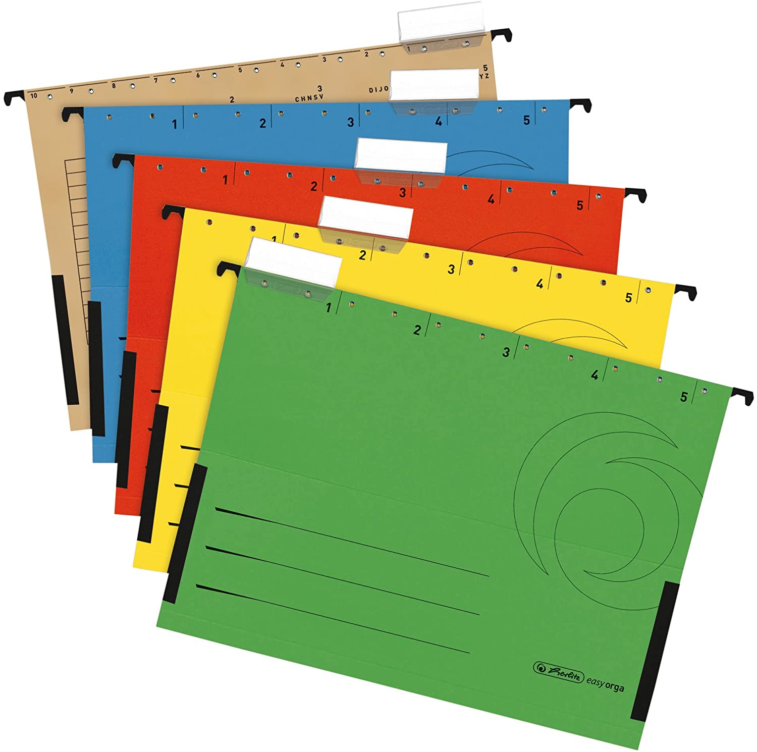 Herlitz A4 Suspension File Pocket - Green (5 Pieces) - Image 3