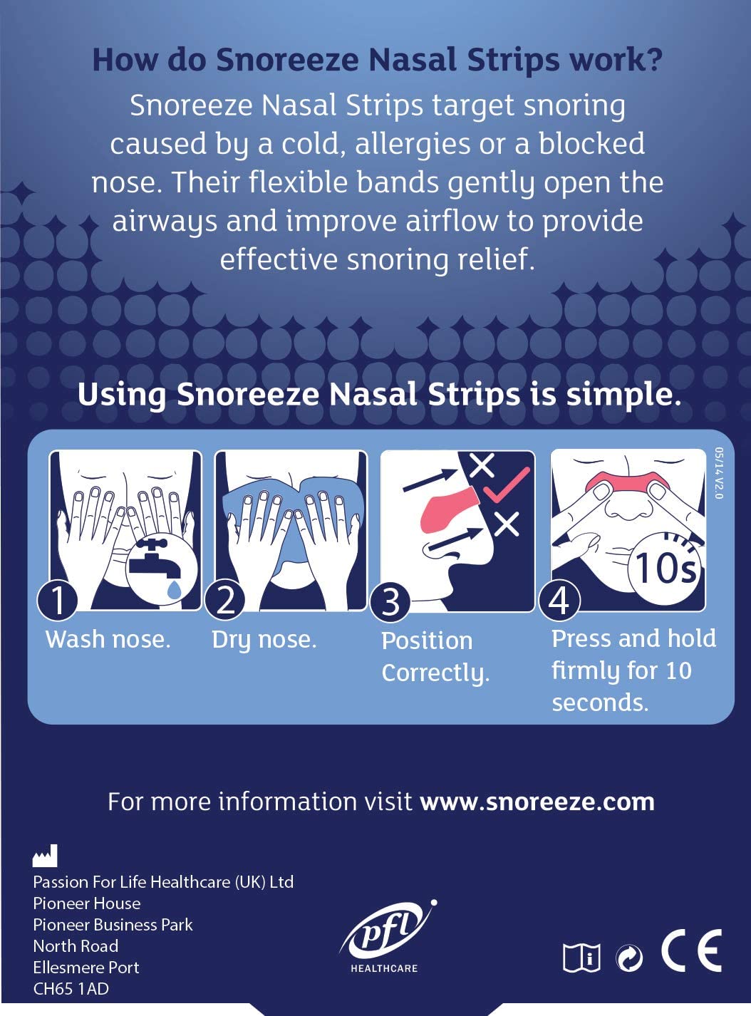Snoreeze Nasal Strips Small/Medium, Pack of 20 Works Instantly and Opens Nasal passages & Increase Airflow