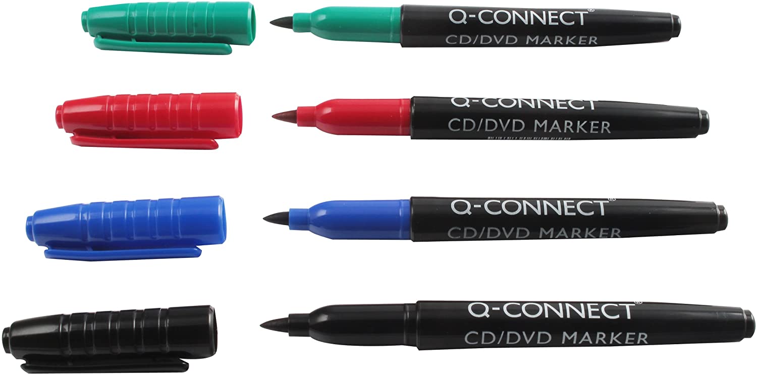 Q-Connect Permanent Marker Bullet Tip Fine Assorted (Pack of 10), 1 count (Pack of 10)
