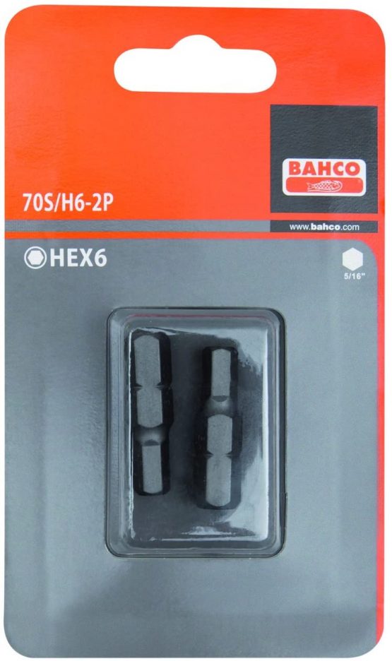 BAHCO BH70S/H12-2P 2XBITS HEX 12X30 MM 5/16
