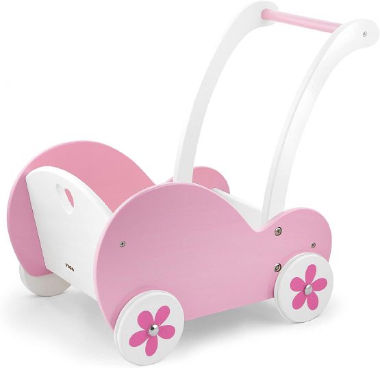 VIGA 50176 Baby Doll Stroller Buggy For Kids - Pink