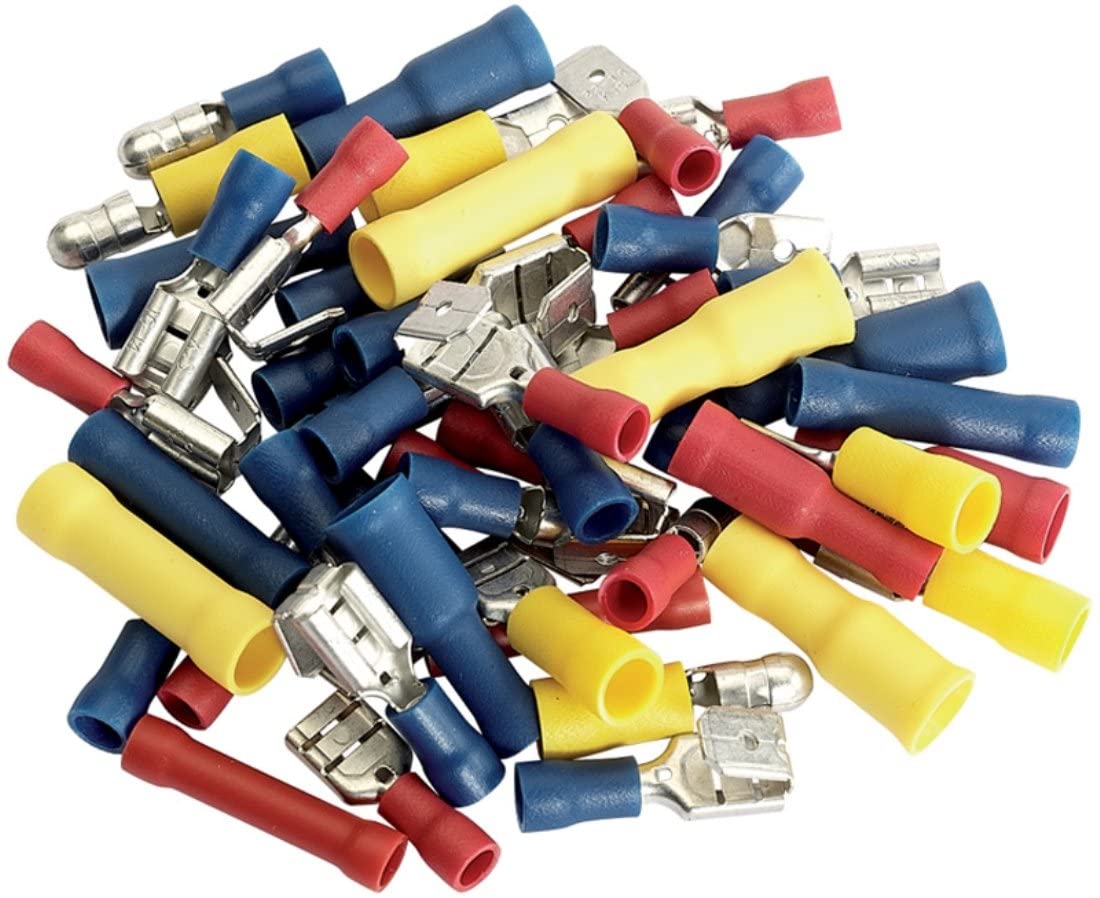 Draper 50002 Assorted Electrical Terminal, 50 Pieces , Blue