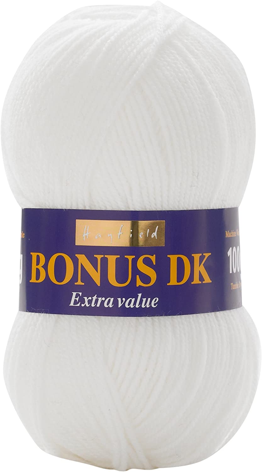 Sirdar Hayfield Bonus DK Double Knitting, White (961), 100g, 19 x 9 x 9 cm