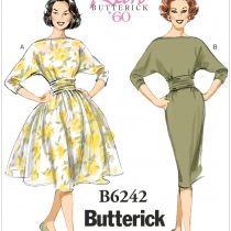 Butterick Patterns 6242 E5,Misses Dress,Sizes 14-16-18-20-22
