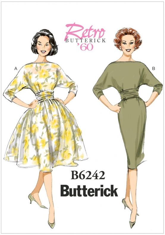 Butterick Patterns 6242 E5,Misses Dress,Sizes 14-16-18-20-22