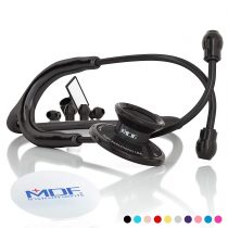 MDF® Acoustica® Deluxe Lightweight Dual Head Stethoscope - Free-Parts-for-Life & Lifetime-Warranty - All Black (MDF747XPBO)