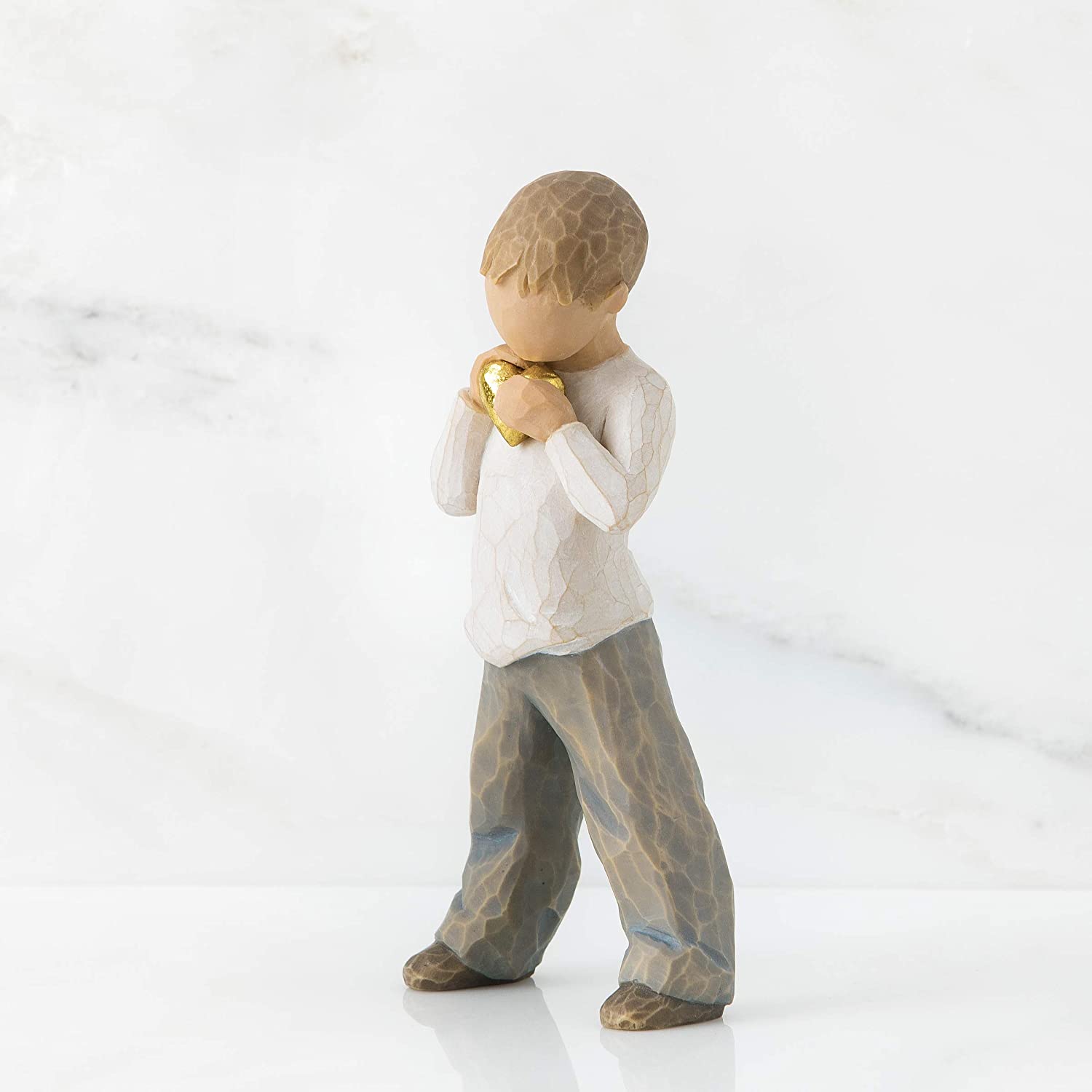 Willow Tree Heart Of Gold Boy Figurine, Natural, 6.6 x 3.7 - Image 3