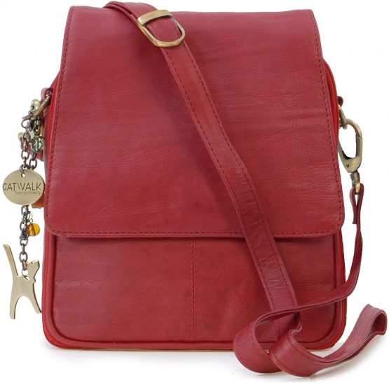 Catwalk Collection Handbags - Women's Leather Cross Body Shoulder Bag - Organiser Messenger with Long Adjustable Strap - METRO