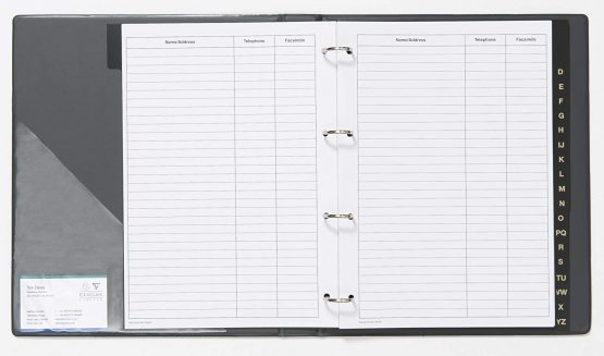 Exacompta Guildhall Leatherette Telephone/Address Book, A4 - Image 2