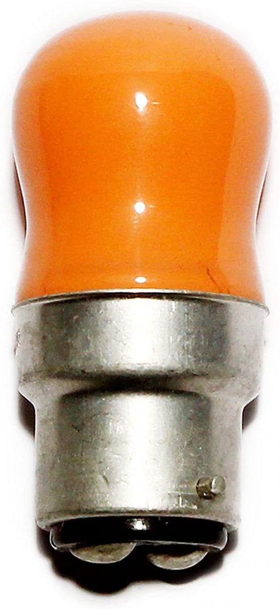 Crompton 2X Pygmy 15w Amber Bayonet Cap Perfect for Sign Lamps, B22, 15 W