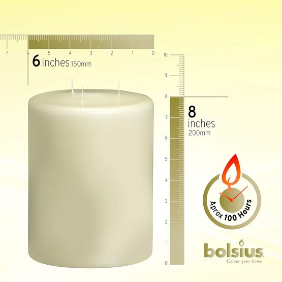 Bolsius XXL 3 wick Candle, 20 x 15 cm , "Ivory" - Image 2