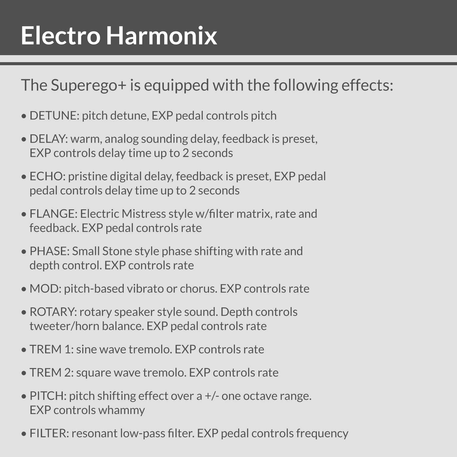 Effect for Guitars - Electro Harmonix Superego+ - Image 3