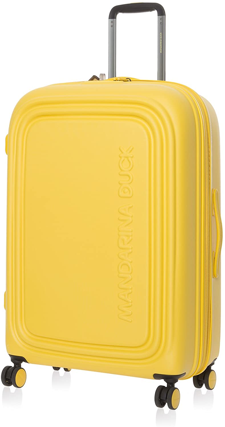 Mandarina Duck LOGODUCK + Trolley Large EXP / Duck Yellow, Unisex Adults’ Luggage Suitcase