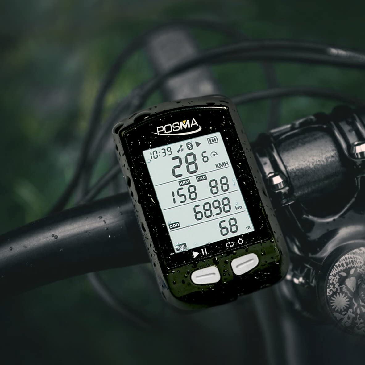 POSMA DB2 Bluetooth GPS Cycling Bike Computer Speedometer Odometer