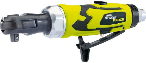 Draper 65018 Storm Force Stubby Air Ratchet (1/4" Square Drive), Blue