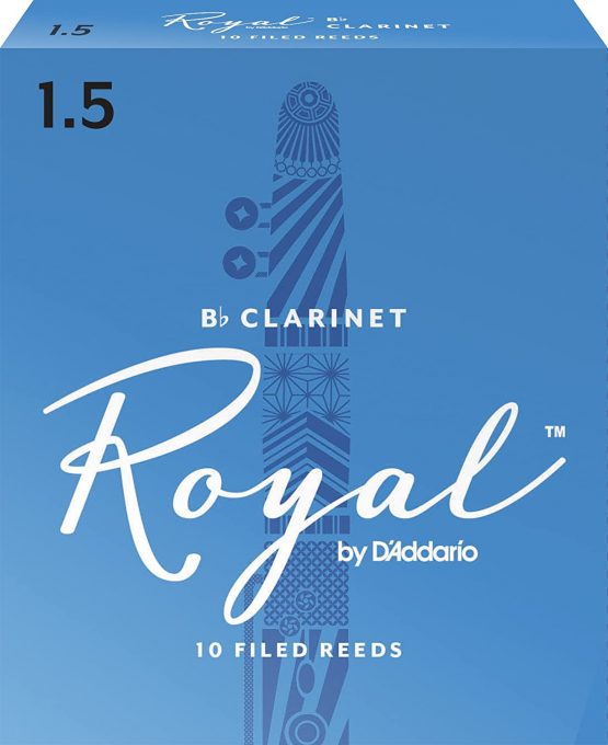 Rico RCB1015Royal by D’Addario 1.5 Strength Reeds for Bb Clarinet (Pack of 10)