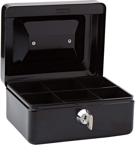 Rapesco SB0006B1 6 inch/15 cm Cash Box - Black - Image 2