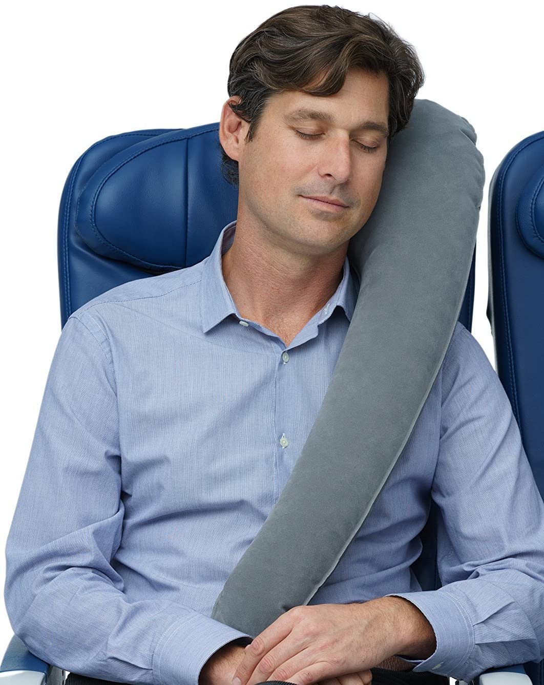 TRAVELREST Ultimate Travel Neck and Body Pillow, Unparalled Support Design, Essentail for Bus Train, Airplane, Office - Image 4