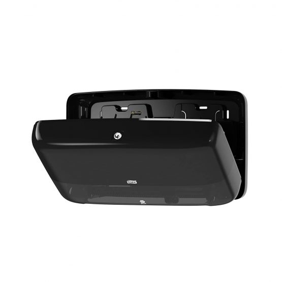 Tork W5509 Jumbo Toilet Paper Roll Plastic Dispenser, Black - Image 3