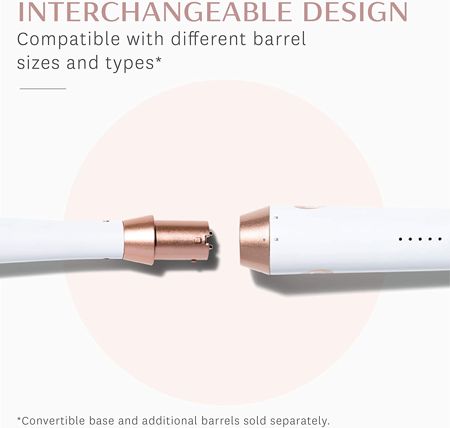 T3 Interchangeable Curling Iron and Styling Barrels, White - Image 4