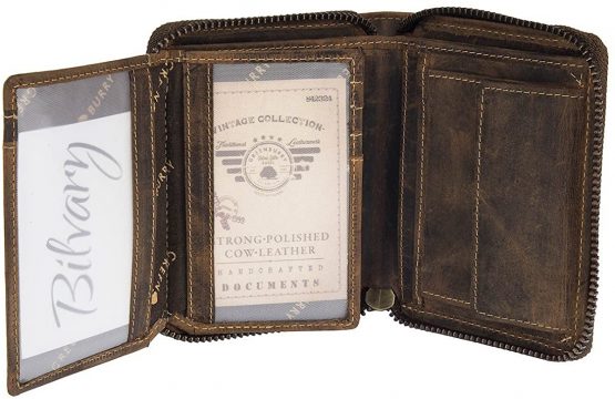 Green Burry Zipper Wallet Brown - Image 3
