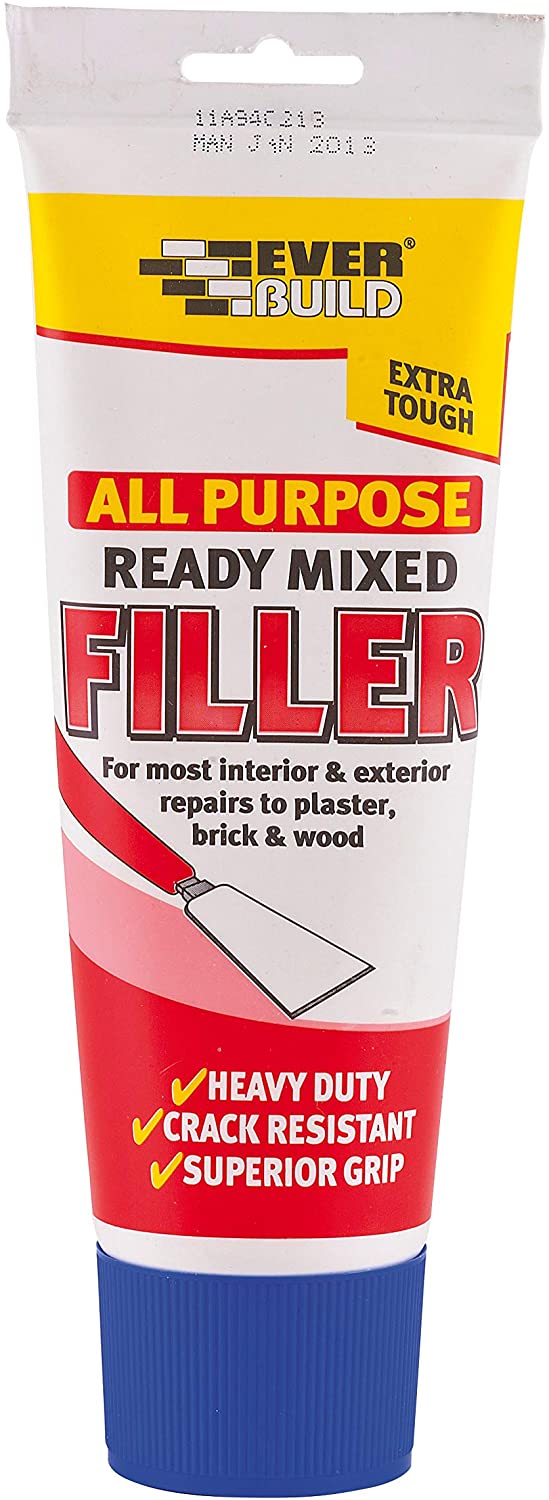 Everbuild All Purpose Ready Mixed Filler - Interior And Exterior Use - Dries White - 330g Tube
