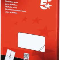 5 Star Addressing Labels Laser 4 per Sheet 139x99.1mm White [400 Labels]