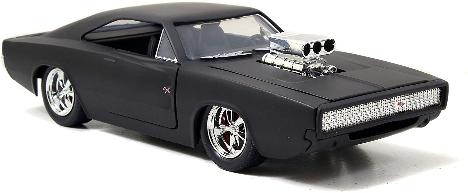 Jada 1:24 Fast & Furious Doms Charger - JA97174, Matte Primer Black, 1:24 Scale