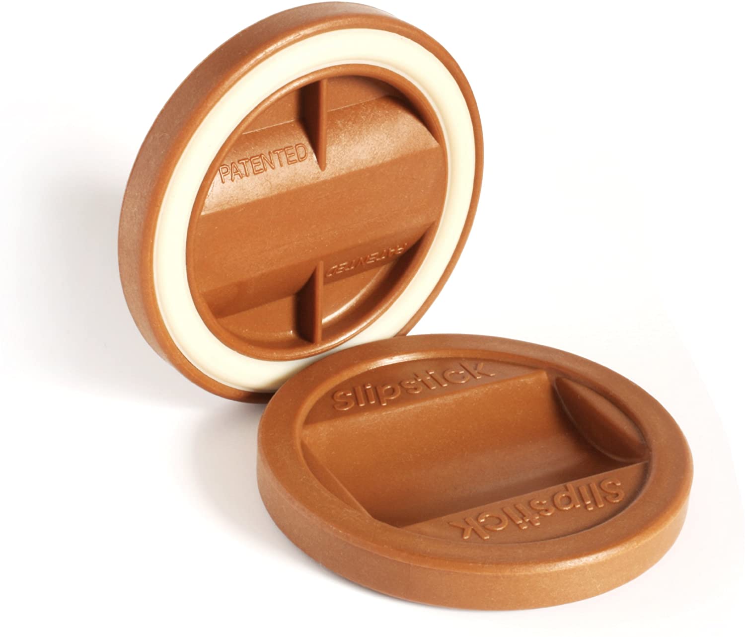 Slipstick CB840 Bed Roller / Furniture Wheel Gripper Castor Cups (Set of 4) 84 mm Round Caster Cup Floor Protectors, Caramel