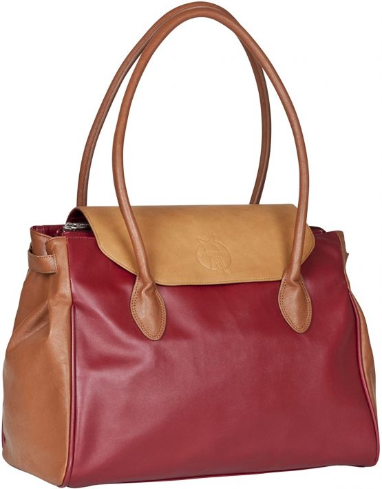 Lassig Tender Boston Diaper Bag Stylish Shoulder Bag Mom's Bag Tote-Bag Handbag Organized Changing Bag Set from Mommy Daddy Matching Bottle Holder, Baby Changing Mat/Pad and Stroller Hooks, Changing Bag, Red